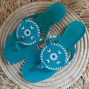 JACK ROGERS Georgica Jelly Slip On Sandals Blue Size 6